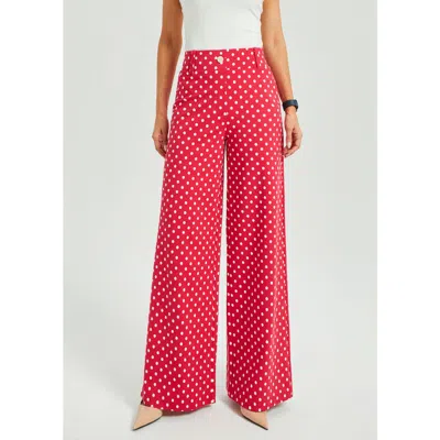 Betabrand Classic High Waist Dpyp Dress Pant Yoga Pants Wide Leg In Red