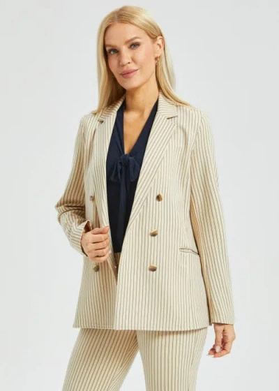 Betabrand Double Breasted Blazer Stretch Ponte In Black