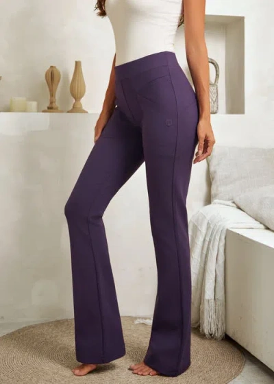 Betabrand 7 Pocket Dpyp Dress Pant Yoga Pant Bootcut In Purple