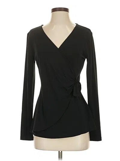 Pre-owned Betabrand Long Sleeve Blouse In Black