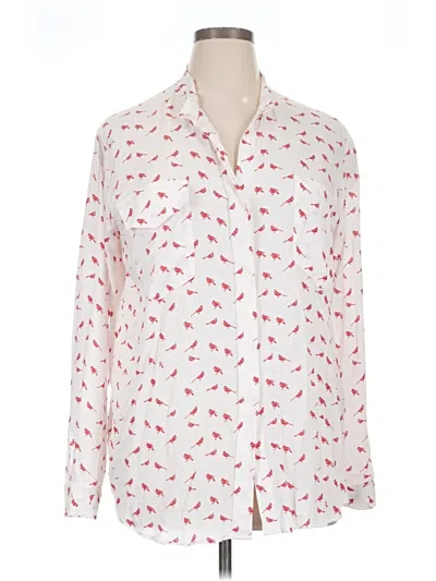 Pre-owned Betabrand Long Sleeve Blouse In White