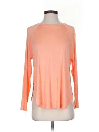 Pre-owned Betabrand Long Sleeve Top Orange Boatneck Tops