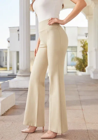 Betabrand Power Down Dpyp™ Dress Pant Yoga Pant | Flare In Neutral