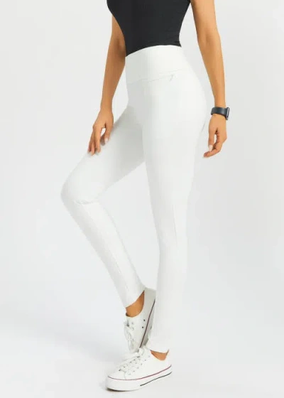 Betabrand Power Down Dpyp Dress Pant Yoga Pant Skinny In White