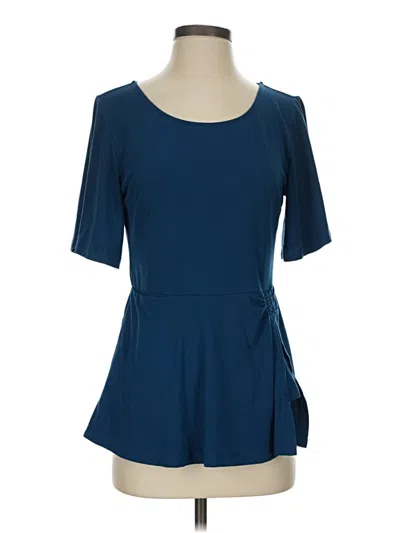 Pre-owned Betabrand Short Sleeve T-shirt In Blue