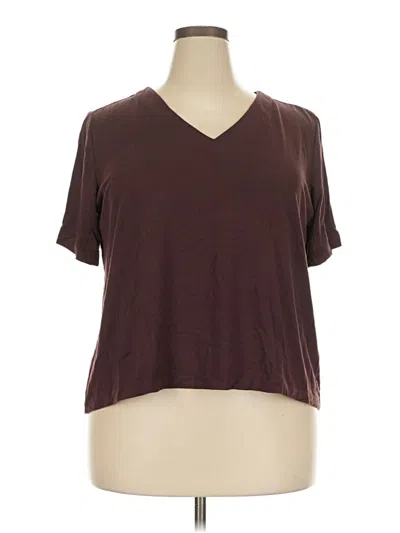 Pre-owned Betabrand Short Sleeve T-shirt In Brown