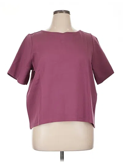 Pre-owned Betabrand Short Sleeve T-shirt In Burgundy