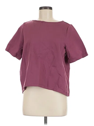 Pre-owned Betabrand Short Sleeve T-shirt In Burgundy