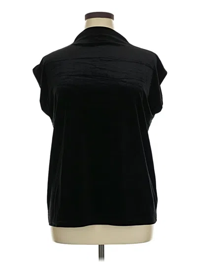 Pre-owned Betabrand Short Sleeve Turtleneck In Black