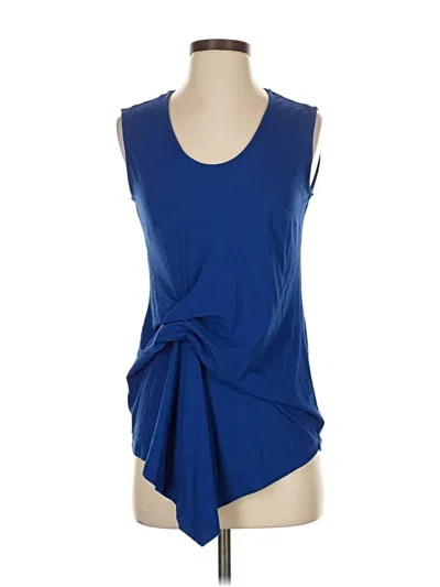 Pre-owned Betabrand Sleeveless Top Blue Scoop Neck Tops