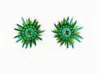Beth Ladd Collections Women's Sunburst Earrings In Green In Green