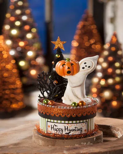 Bethany Lowe Happy Haunting Ghost On Box In Black