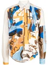Bethany Williams Graphic-print Cotton Shirt In Neutrals