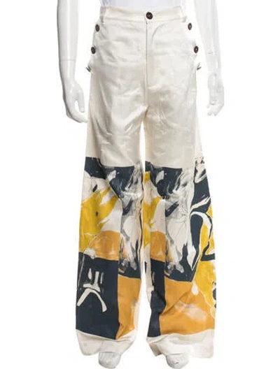 Pre-owned Bethany Williams Silk Pants In Neutrals