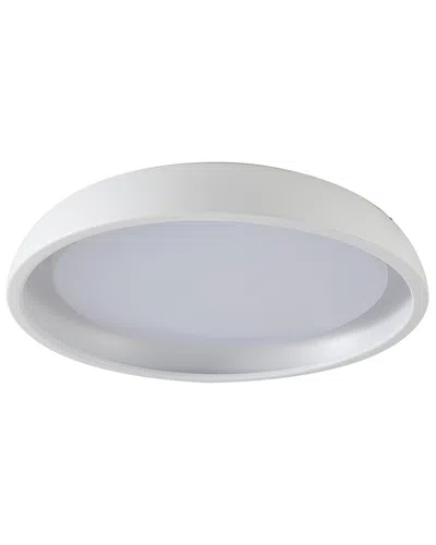 Bethel International 1-light Matte Led Flush Mount With Acrylic Diffuser In White