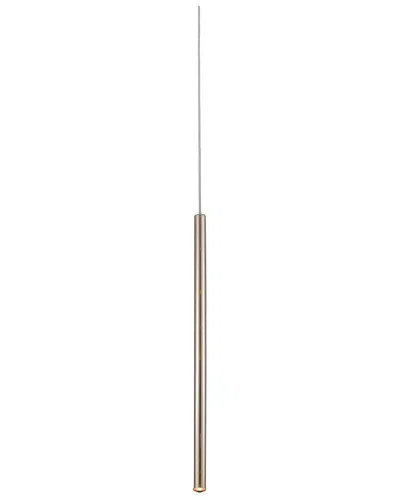 Bethel International 1-light Stainless Steel Pendant With Led Downlight In Neutral