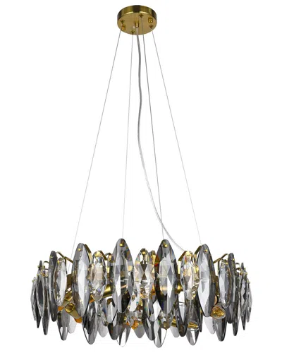 Bethel International 11-light 23.6in Round Chandelier With Crystals In Metallic