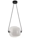 Bethel International 11.8in Metal Led Pendant With Glass Shade