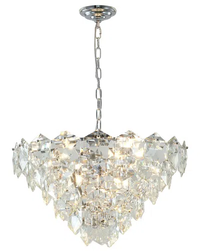 BETHEL INTERNATIONAL BETHEL INTERNATIONAL 12-LIGHT 24IN CHANDELIER WITH HANGING CRYSTALS