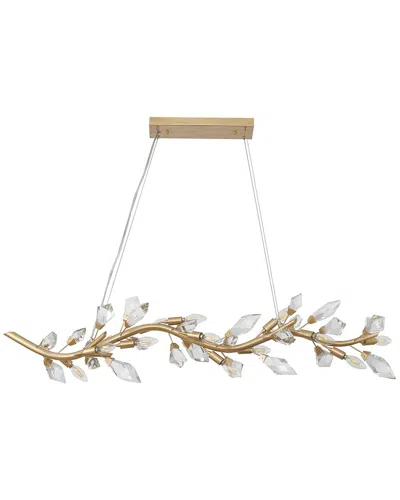 BETHEL INTERNATIONAL BETHEL INTERNATIONAL 12-LIGHT BRANCH CHANDELIER WITH CRYSTAL PETALS