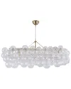 Bethel International 12-light Chandelier With Swirl Glass Shades