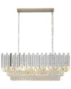 Bethel International 12-light Stainless Steel Chandelier With Crystal