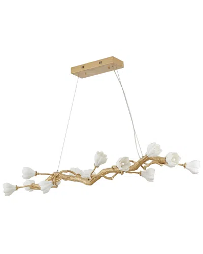Bethel International 14-light Copper Branch Chandelier With Ceramic Flower  Shades