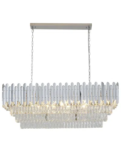 Bethel International 14-light Stainless Steel Chandelier With Crystal