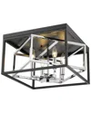 Bethel International 16in Iron Flush Mount