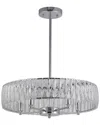 Bethel International 22in Metal Chandelier With Crystals