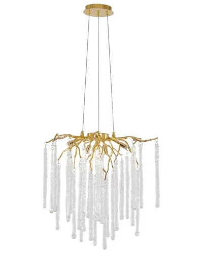 Bethel International 23in Aluminum Chandelier In Gold
