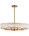 Bethel International 28in Metal Chandelier With Crystals