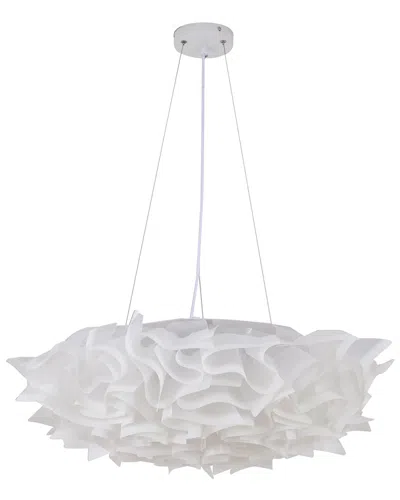 Bethel International 30in Acrylic Cloud Led Chandelier In White
