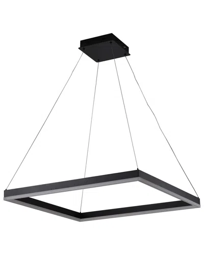 Bethel International 30in Matte Aluminum Led Chandelier In Black