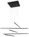 Bethel International 5-light Matte Led Chandelier With Hanging Stick Pendants