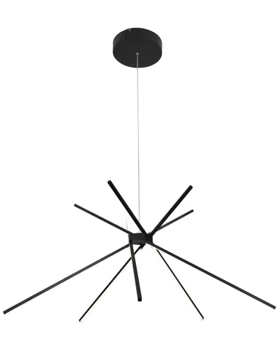 Bethel International 5-light Matte Metal Led Lighting With Frosted Diffusers In Black