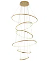 Bethel International 6-light Aluminum Led Chandelier With Acrylic Diffusers