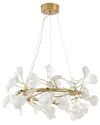 Bethel International 6-light Chandelier With Matte Leaf Petals