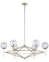 Bethel International 6-light Iron Chandelier With Glass Globe Shades