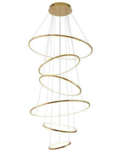 Bethel International 6-light Aluminum Led Chandelier With Acrylic Diffusers