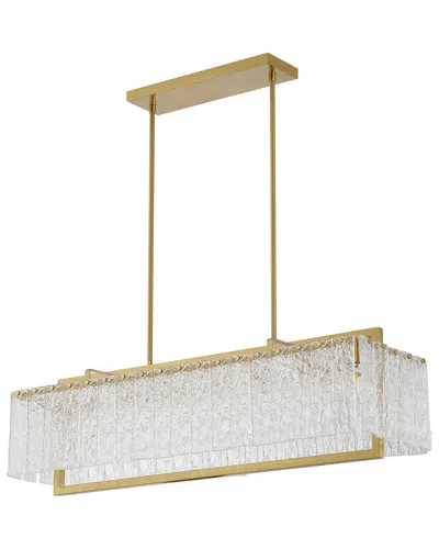 Bethel International 7-light Chandelier With Rippled Glass In Transparent
