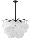 Bethel International 7-light Stain Chandelier With Frosted Glass Petals