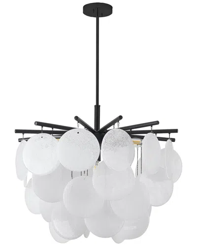 Bethel International 7-light Stain Chandelier With Frosted Glass Petals In White