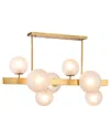 Bethel International 7-light Stainless Steel Chandelier With Glass Shades