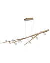 Bethel International 75in Metal Chandelier With Crystals