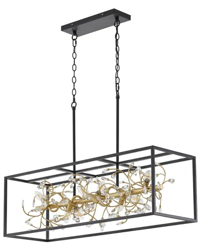 Bethel International 8-light Chandelier With Branch & Crystal Accents In Black