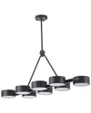 Bethel International 8-light Led Chandelier With Round Accent Shades