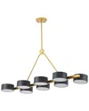 Bethel International 8-light Led Chandelier With Round Accent Shades