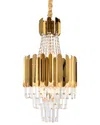 Bethel International 8-light Stainless Steel Chandelier With Crystals