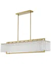Bethel International 9-light Chandelier With Rippled Glass